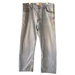 Levis 505 Regular Fit Straight Leg 38 x 29 Lightwash Soft Worn In Jeans Cotton